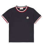 Moncler Enfant - Logo striped cotton jersey T-shirt