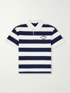 Givenchy - Logo-Embroidered Striped Cotton Polo Shirt - Blue