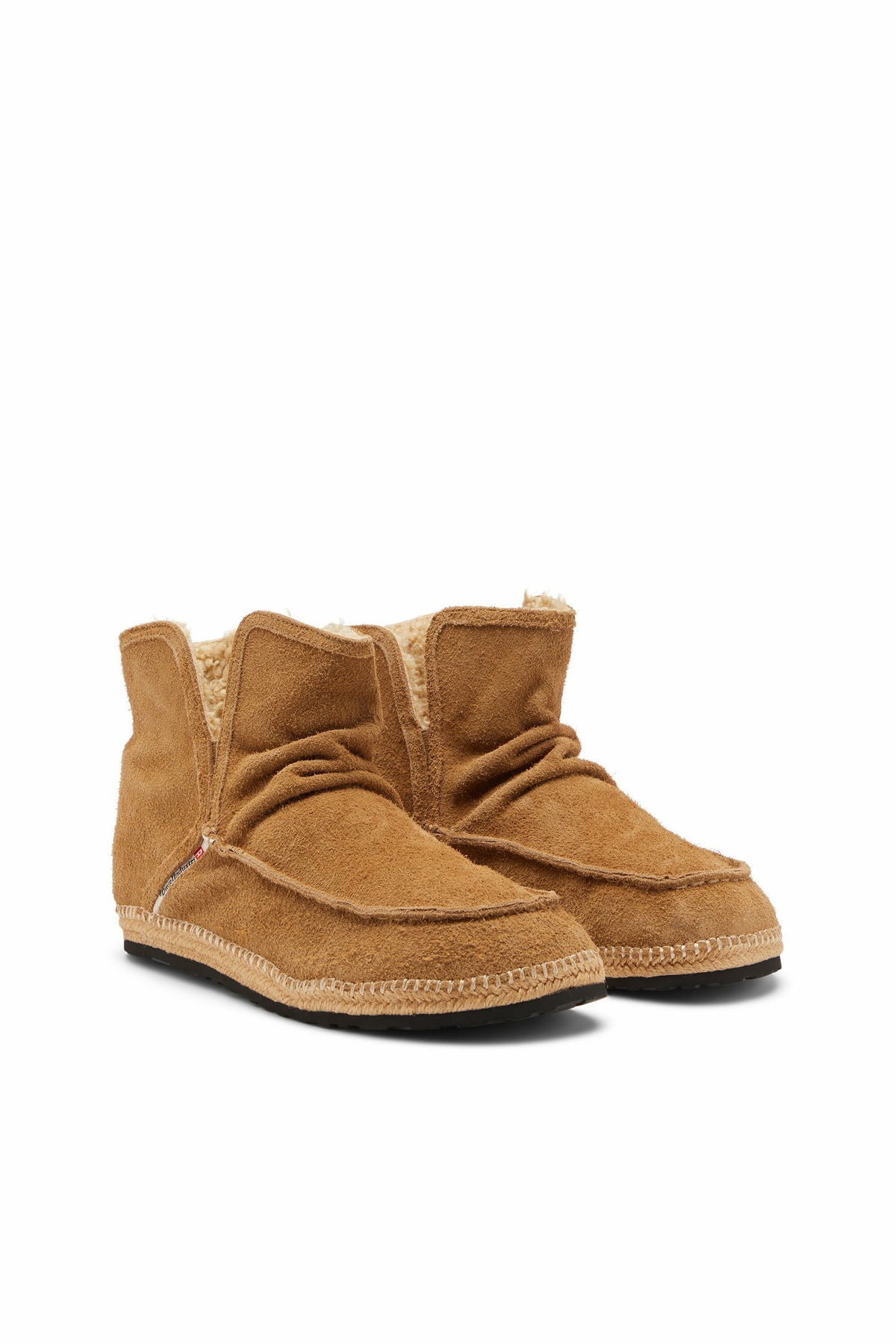 Diesel D-Lukas - Leather ankle boots with internal lining - Boots Mens in Brown