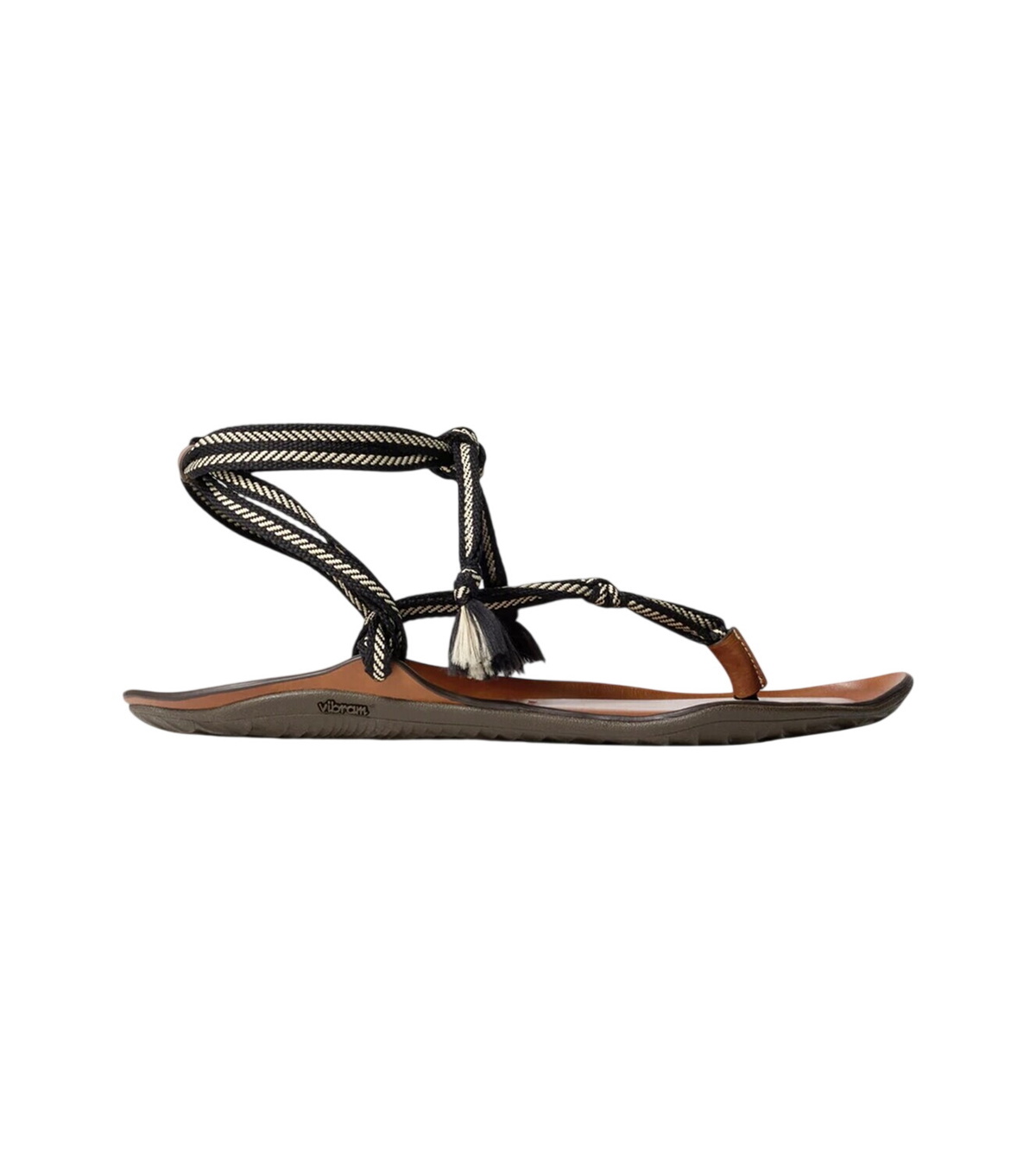 LEMAIRE Black Cross Flat Sandals Lemaire