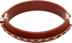 Chloé Brown Leather Cuff Bracelet