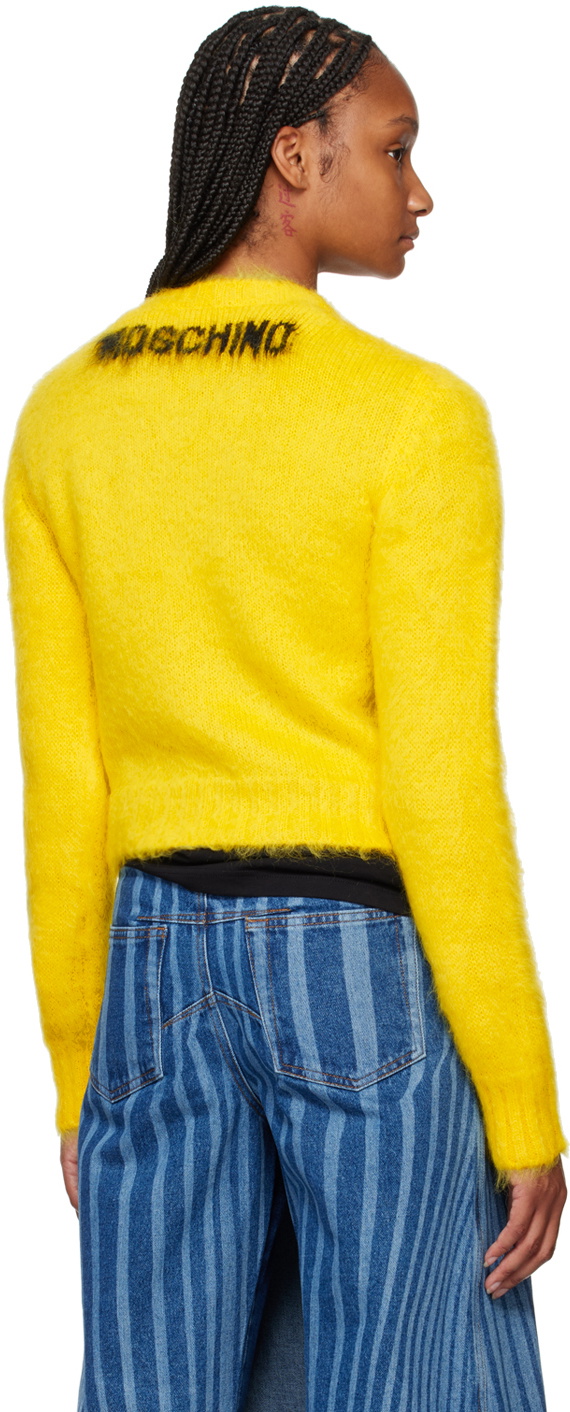 Moschino Yellow Intarsia Sweater