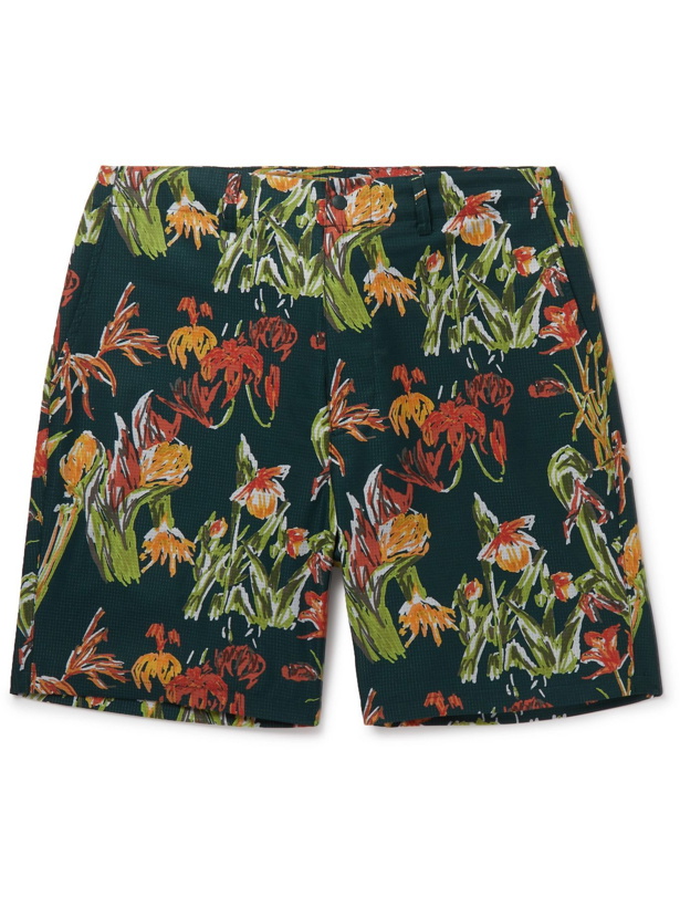 Photo: Snow Peak - Quick Dry Perforated Printed Shell Shorts - Green