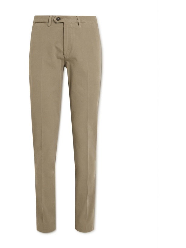 Photo: Canali - Slim-Fit Stretch-Cotton Jacquard Chinos - Unknown