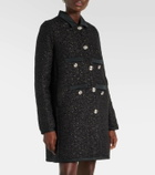 Giambattista Valli Satin-trimmed bouclé coat