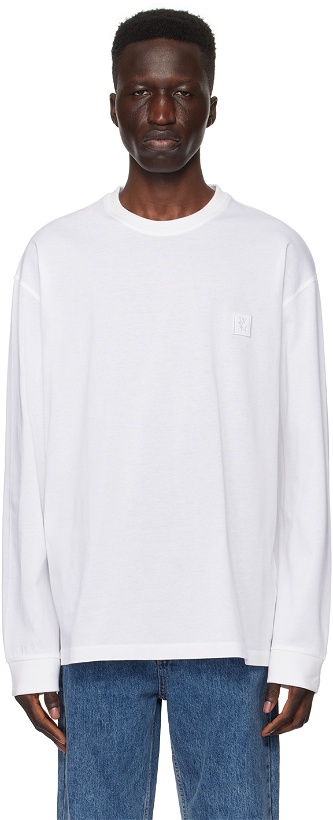 Photo: Wooyoungmi White Printed Long Sleeve T-Shirt