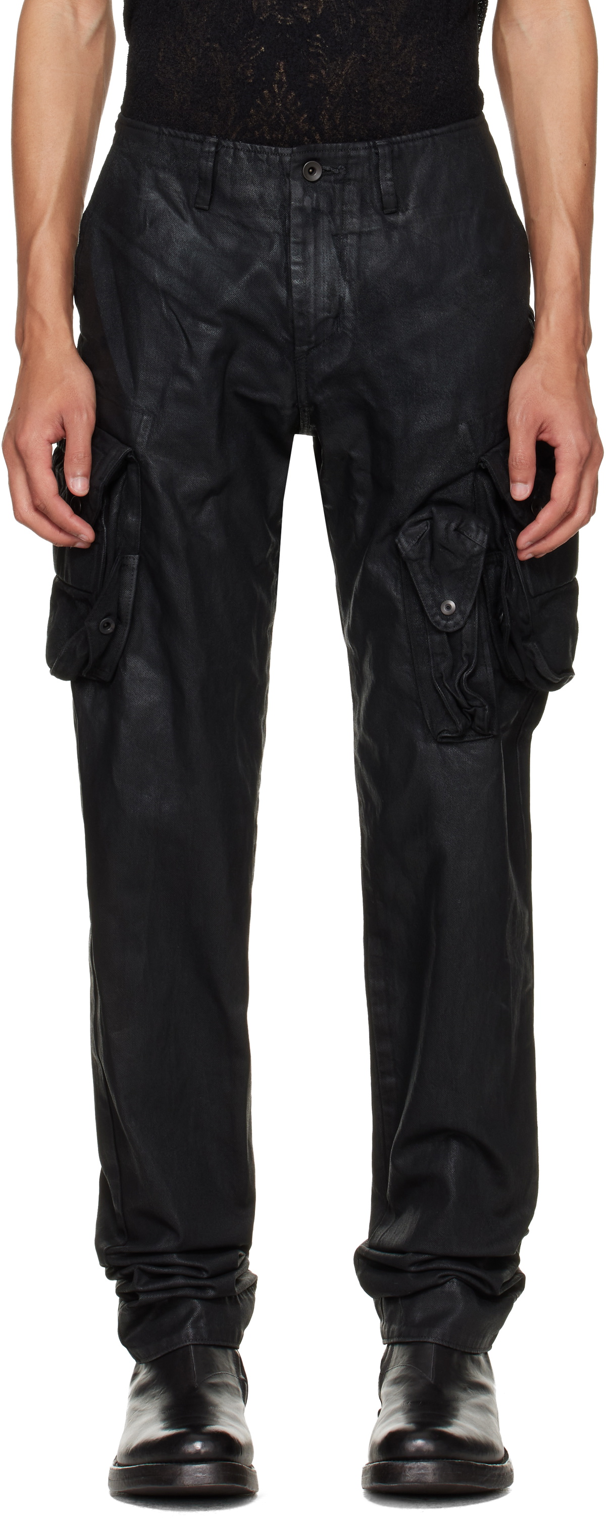 Julius Black Gas Mask Cargo Pants Julius