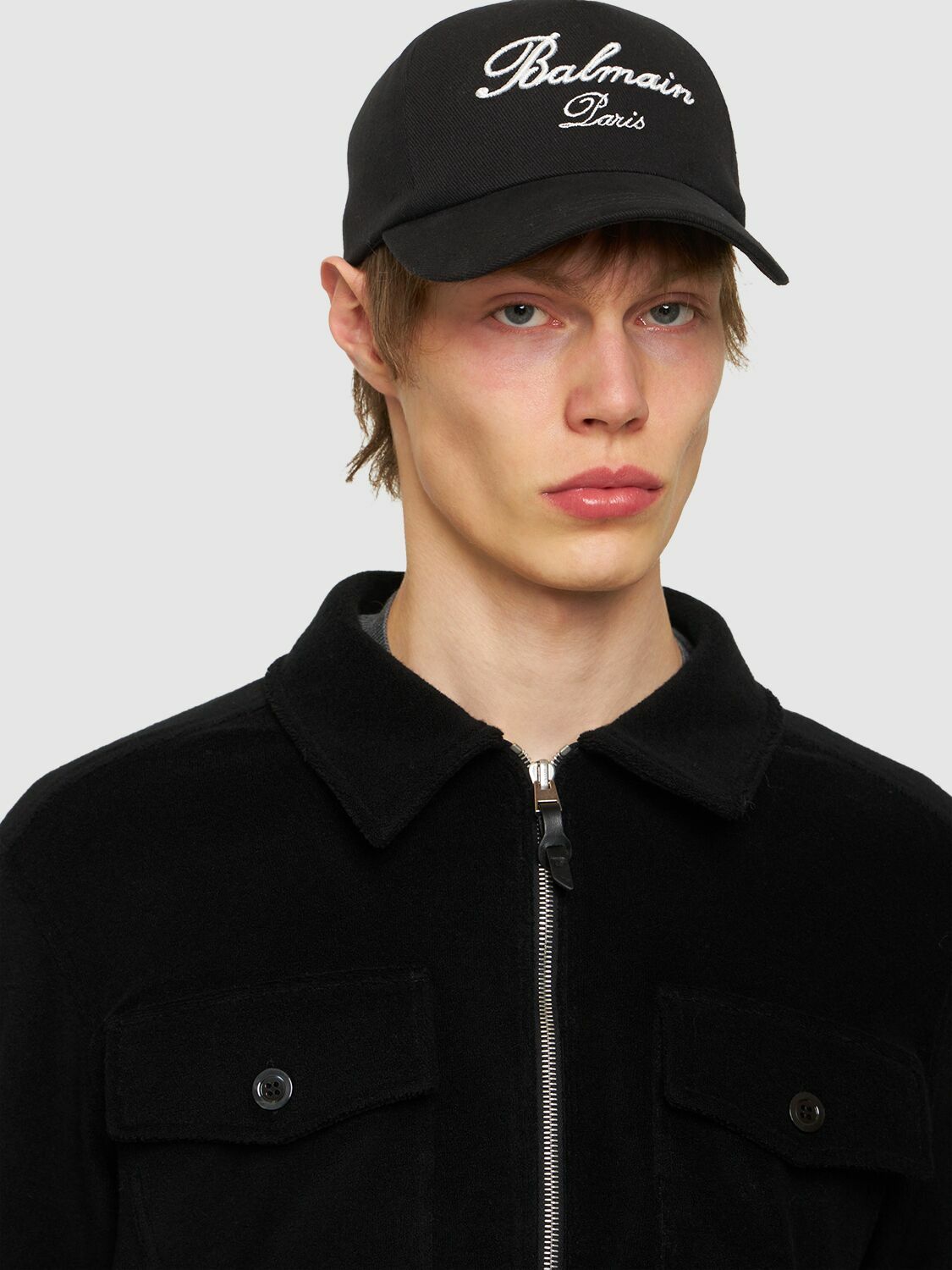 Cotton cap with Balmain logo