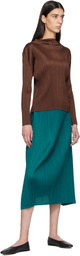 PLEATS PLEASE ISSEY MIYAKE Blue Monthly Colors October Maxi Skirt