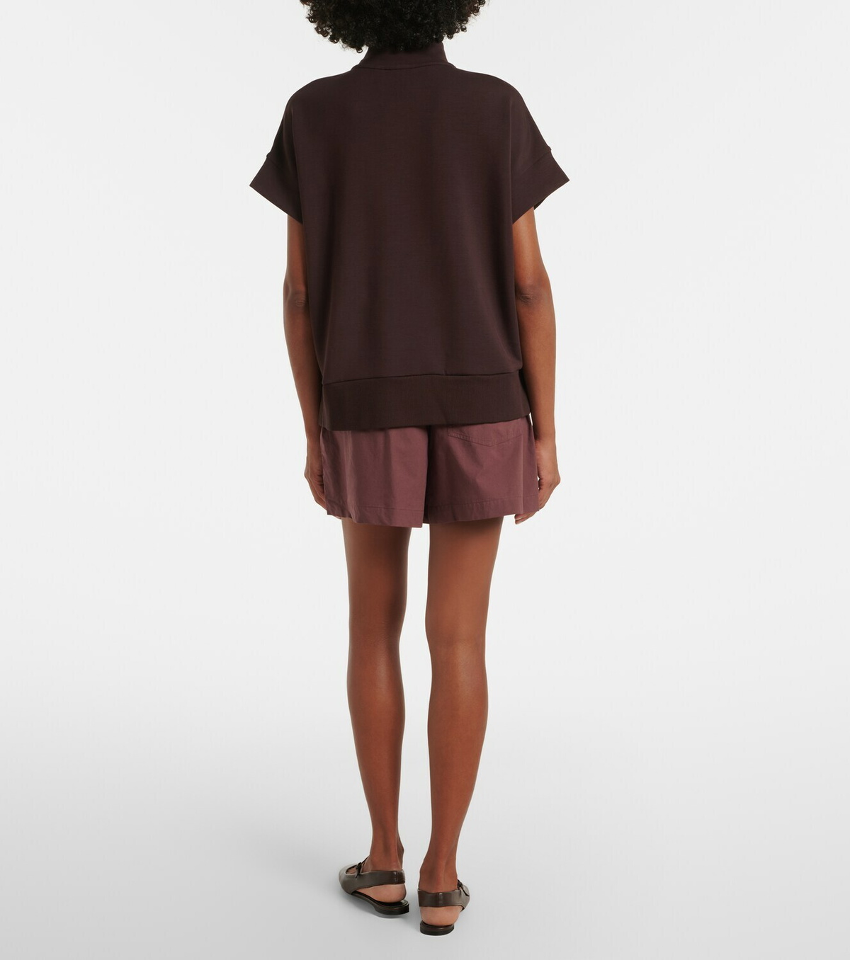 Varley Morales cotton poplin shorts