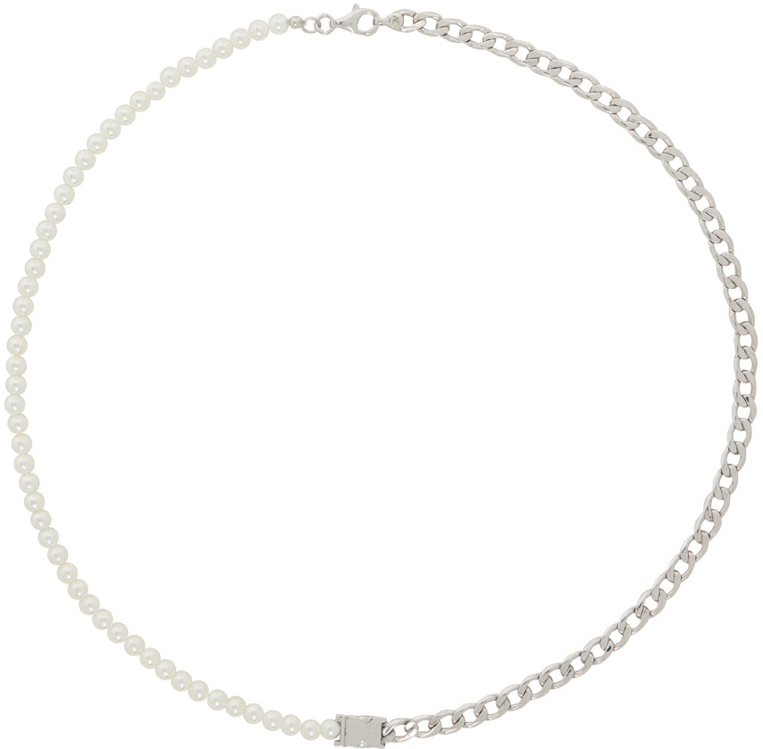 Photo: Alan Crocetti Silver & White Mix Unity Curb Chain Necklace