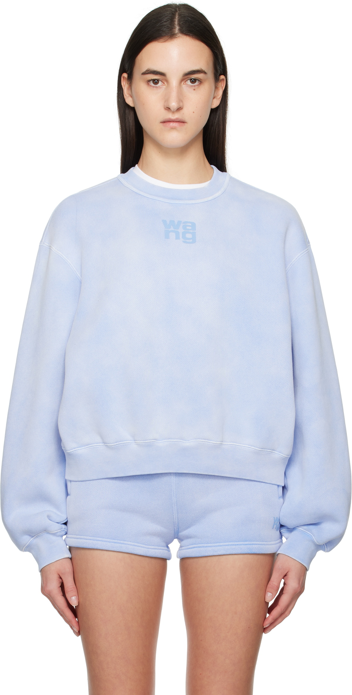 alexanderwang.t Blue Puff Logo Sweatshirt