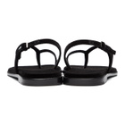 The Row Black Constance Flat Sandals