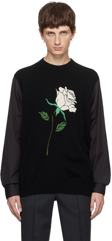 Photo: UNDERCOVER Black Rose Sweater