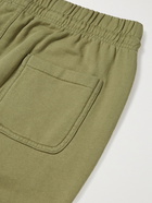 Maison Kitsuné - Tapered Logo-Appliquéd Cotton-Jersey Sweatpants - Green