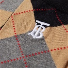 Burberry Men's Cotton Cashmere Argyle Sock in Black
