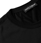 Dolce & Gabbana - Silk-Jersey T-Shirt - Black