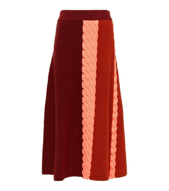 Photo: Roksanda Color-blocked A-line maxi skirt