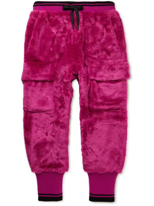 Photo: Dolce & Gabbana - Faux Fur Sweatpants - Pink