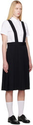 Comme des Garçons Girl Black Pleated Pinafore Midi Skirt