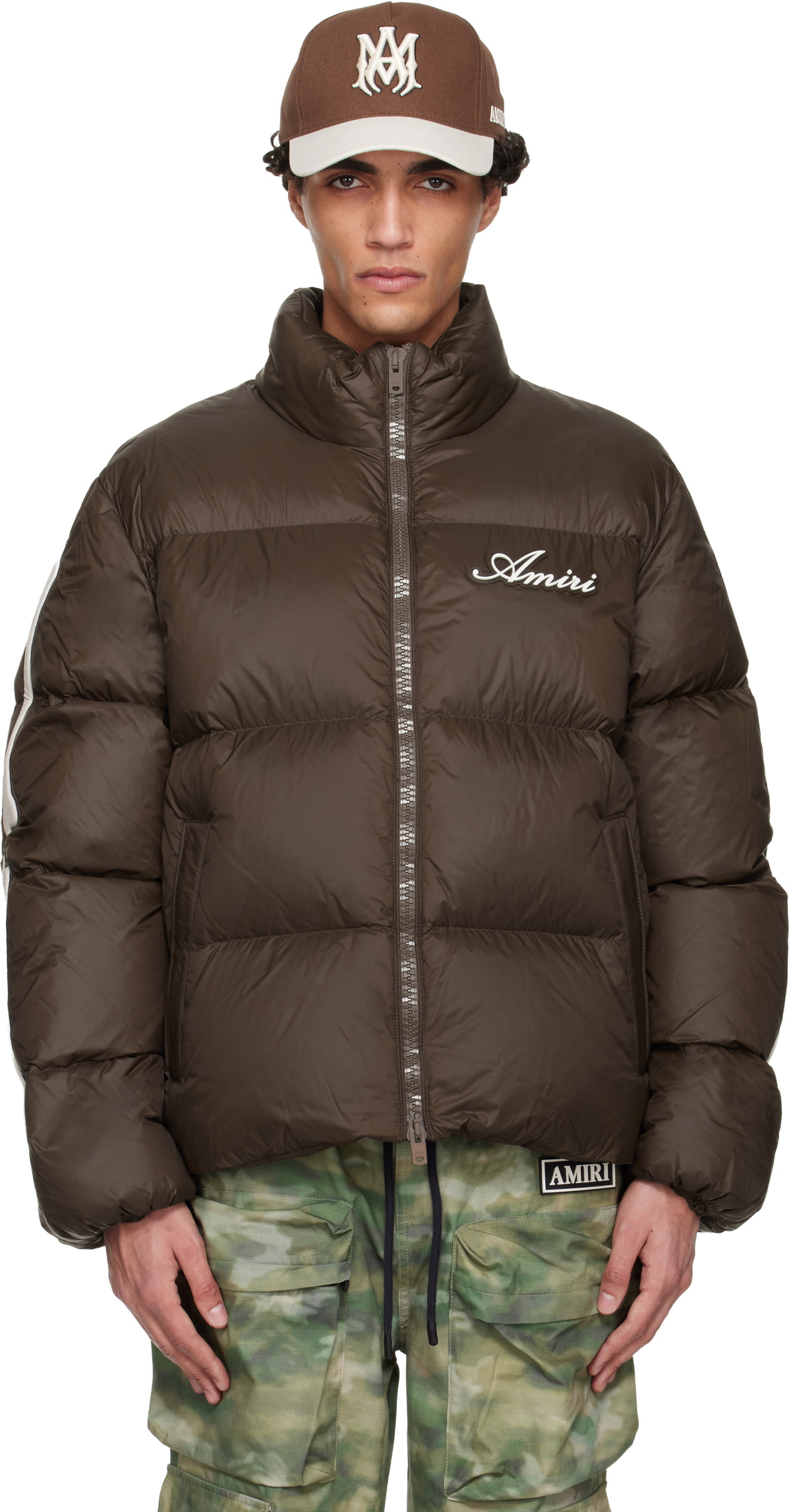 AMIRI Black MA Quad Jacquard Down Jacket Amiri
