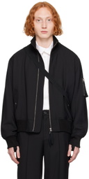 Helmut Lang Black Seatbelt Bomber Jacket