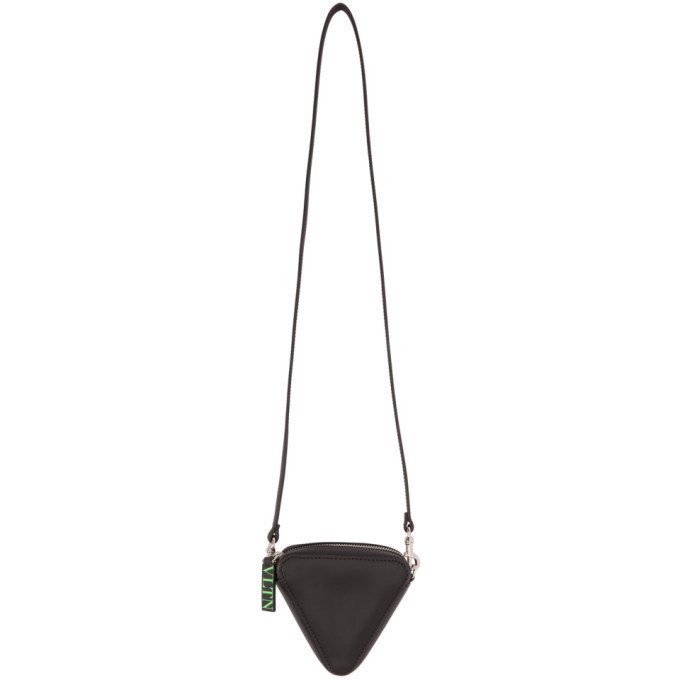 Photo: Valentino Black Valentino Garavani VLTN Triangular Pouch