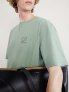 LOEWE - Logo-Embroidered Cotton-Jersey T-Shirt - Green