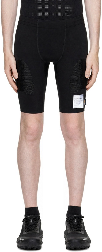 Photo: Satisfy Black TechSilk Evo 9 Half Tights Shorts