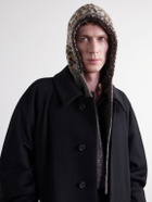 KAPITAL - Leopard-Intarsia Knitted Beanie - Brown