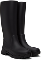 Maison Margiela Black Tabi Rain Boots