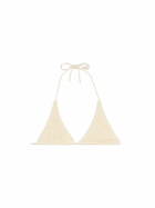 MC2 Saint Barth Woman White Crinkle Triangle Top Guiana