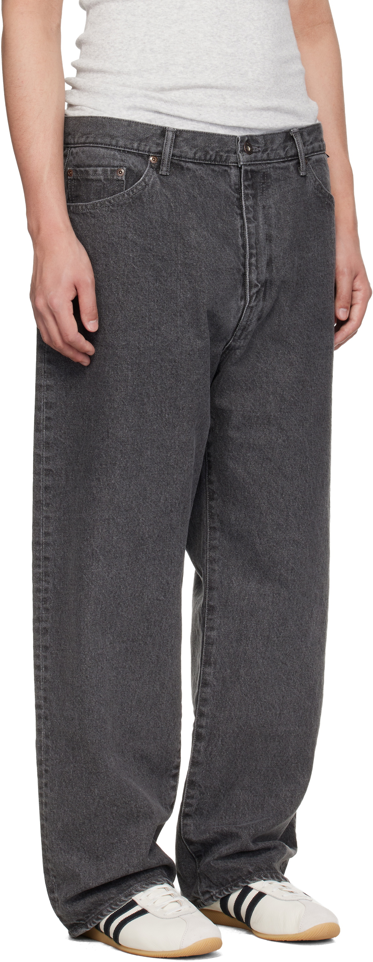 WTAPS Gray 'Blues' Straight Jeans