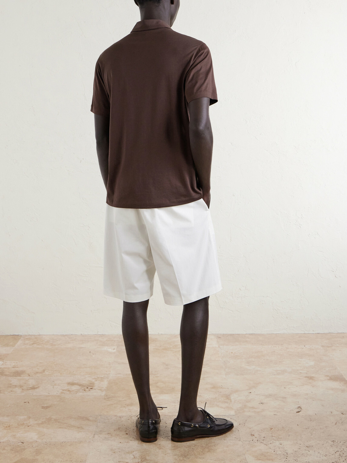 Slowear - Cotton and Silk-Blend Jersey Polo Shirt - Brown