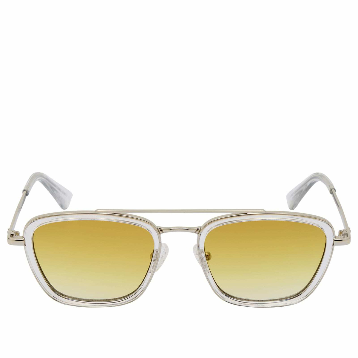 Le Specs Diametric Sunglasses in Silver/Crystal Clear 