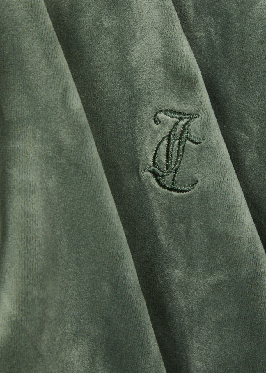 Juicy Couture Robertson Hooded Velour Sweatshirt Green