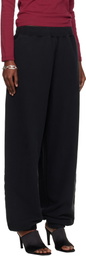 Stone Island Black 6200004 Brushed Organic Cotton Fleece Lounge Pants
