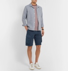 Incotex - Washed Cotton and Linen-Blend Cargo Shorts - Men - Navy