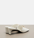Gucci Double G leather mules