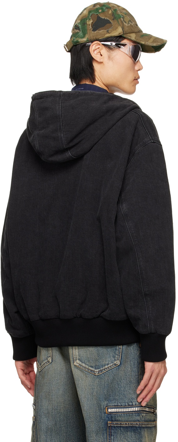 Givenchy Black Zip Denim Jacket Givenchy