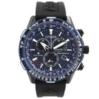 Citizen Promaster Air A-T Perpetual Alarm World Time Chronograph GMT Blue Dial Mens Watch CB5006-02L