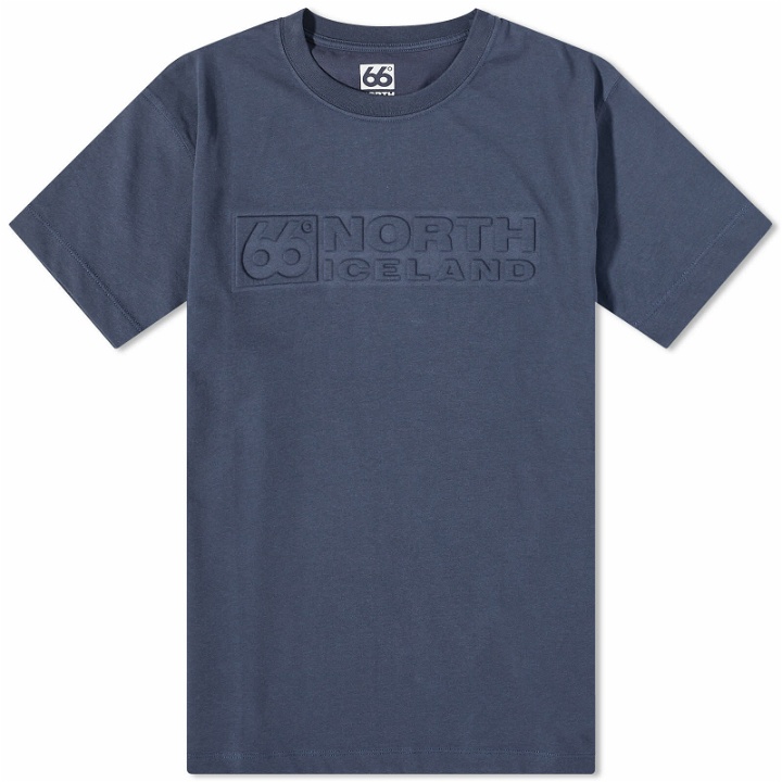 Photo: 66° North Men's Blaer 66°N Chest Logo T-Shirt in Navy Blue