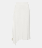 Loro Piana Tazawa asymmetric cotton midi skirt