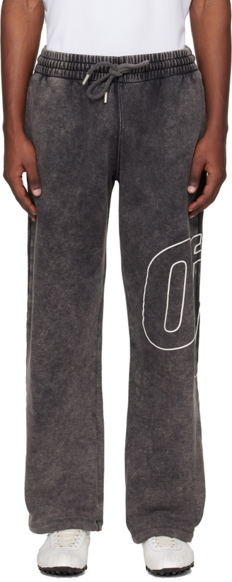 Photo: Off-White Gray Outline Arrow Sweatpants