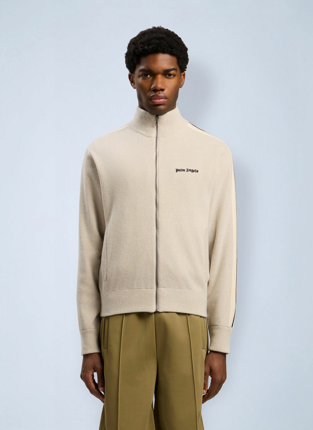 Palm Angels Classic Logo Knit Track Jacket