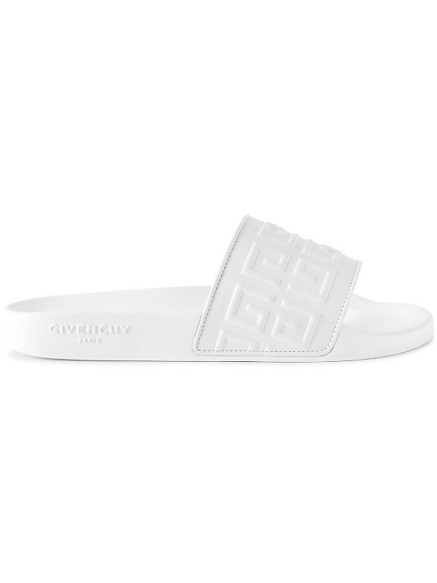 Photo: Givenchy - Logo-Embossed Rubber Slides - White