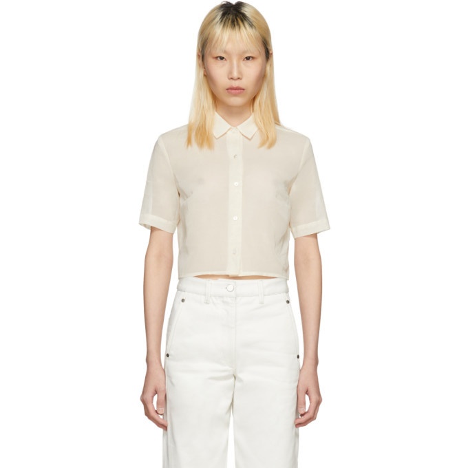 Photo: Moderne Off-White Portrait Cropped Shirt