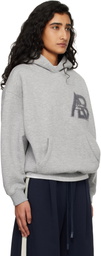 ANINE BING Gray Jaci Letterman Hoodie