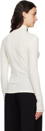 Filippa K Off-White Lettuce Edge Turtleneck