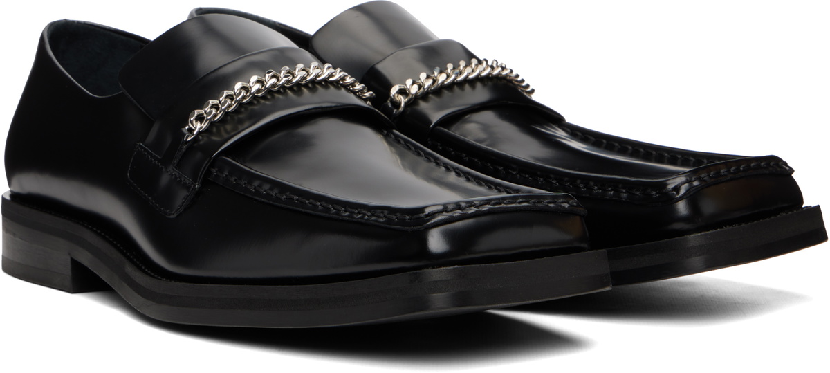 Martine Rose Black Square Toe Loafers